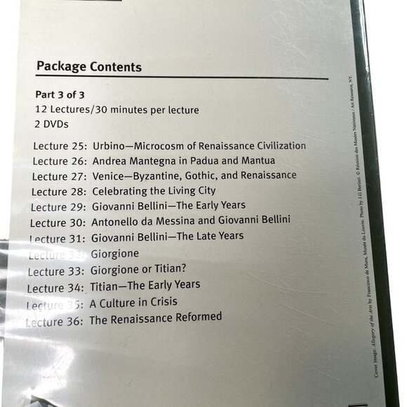 Great Artist of the Italian Renaissance Fine Arts Music Course DVD u COMPLETE Se - Picture 4 of 4